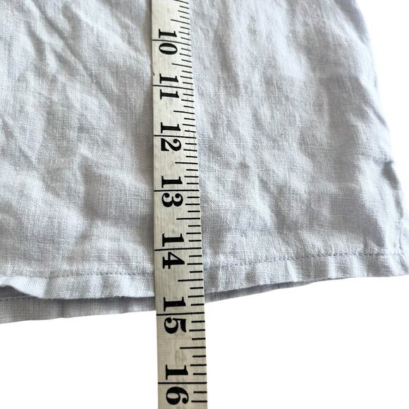 MarMar Coppenhagen Boys Light Blue Linen Mandarin Collar Short Sleeve Shirt Sz 3 - Picture 4 of 6